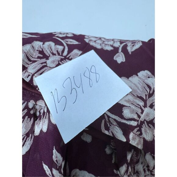 NWT Band of Gypsies Romper Womens Sz M Purple Floral Ruffle V-Neck Boho Festival - Picture 13 of 13